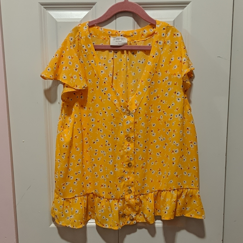 Sienna sky blouse